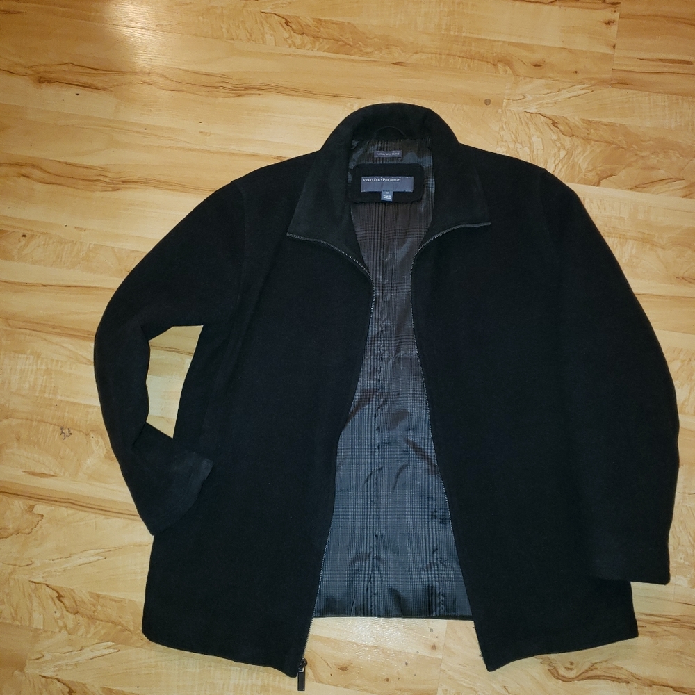 Perry Ellis wool coat black - Picture 2 of 5